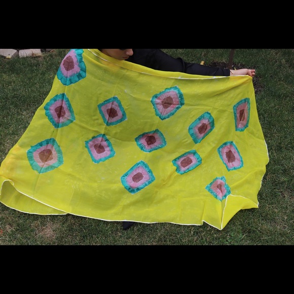 Handmade China silk scarf - Picture 2 of 2